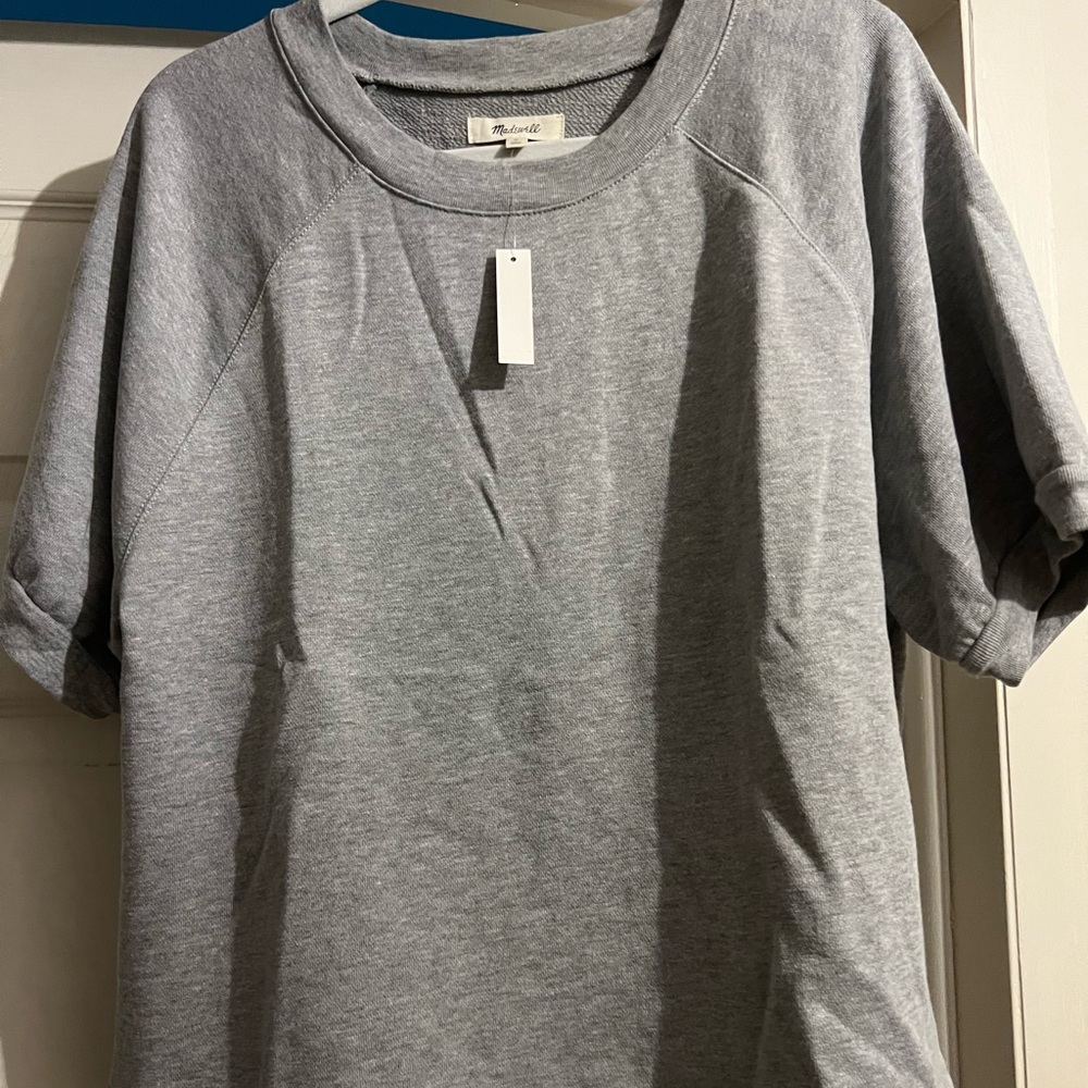 Madewell grey short sleeve sweatshirt